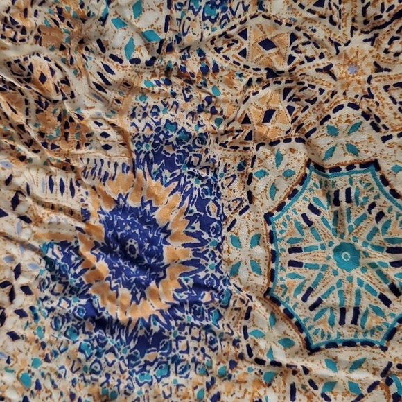 EUC Rose & Thyme Split Neck Cottony Blouse Bishop Sleeve Boho Tunic 1X - Picture 11 of 16